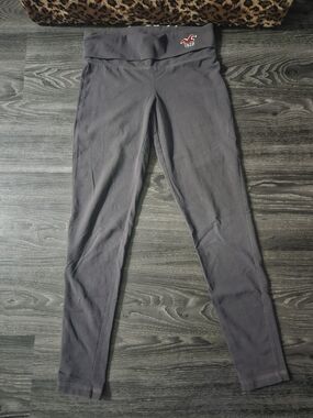 Hollister Charcoal High-Waist Leggings with Logo